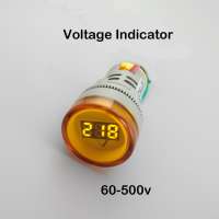 22MM TOMZN AC 60-500V LED Voltmeter voltage meter indicator pilot light Yellow