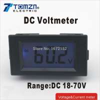 LCD Digital Panel Voltmeter DC 18-70V Blue back light  DC Monitor Voltage Meter